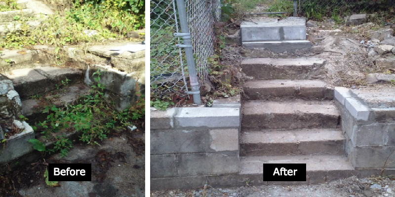 Cement Wall and Steps Repair